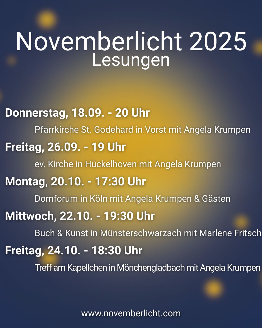 Novemberlicht 2025 Lesungen